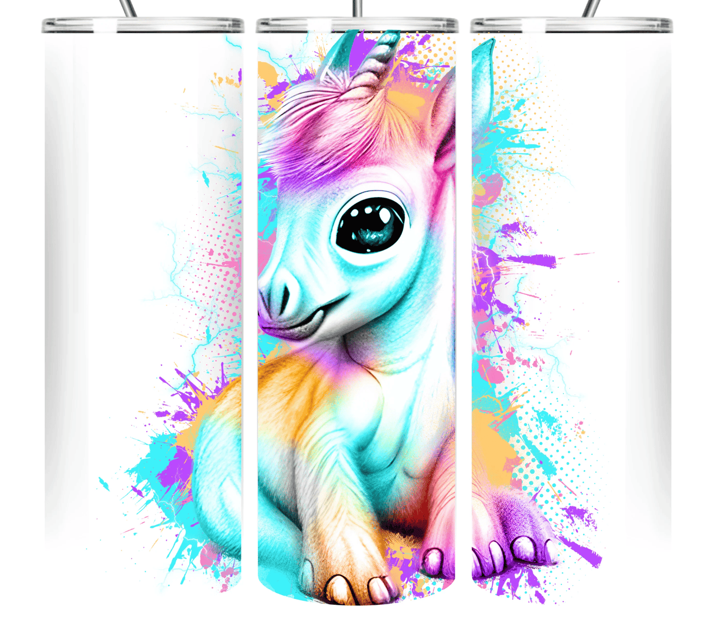 Neon Splash Art Animal Collection 20 oz Tumbler