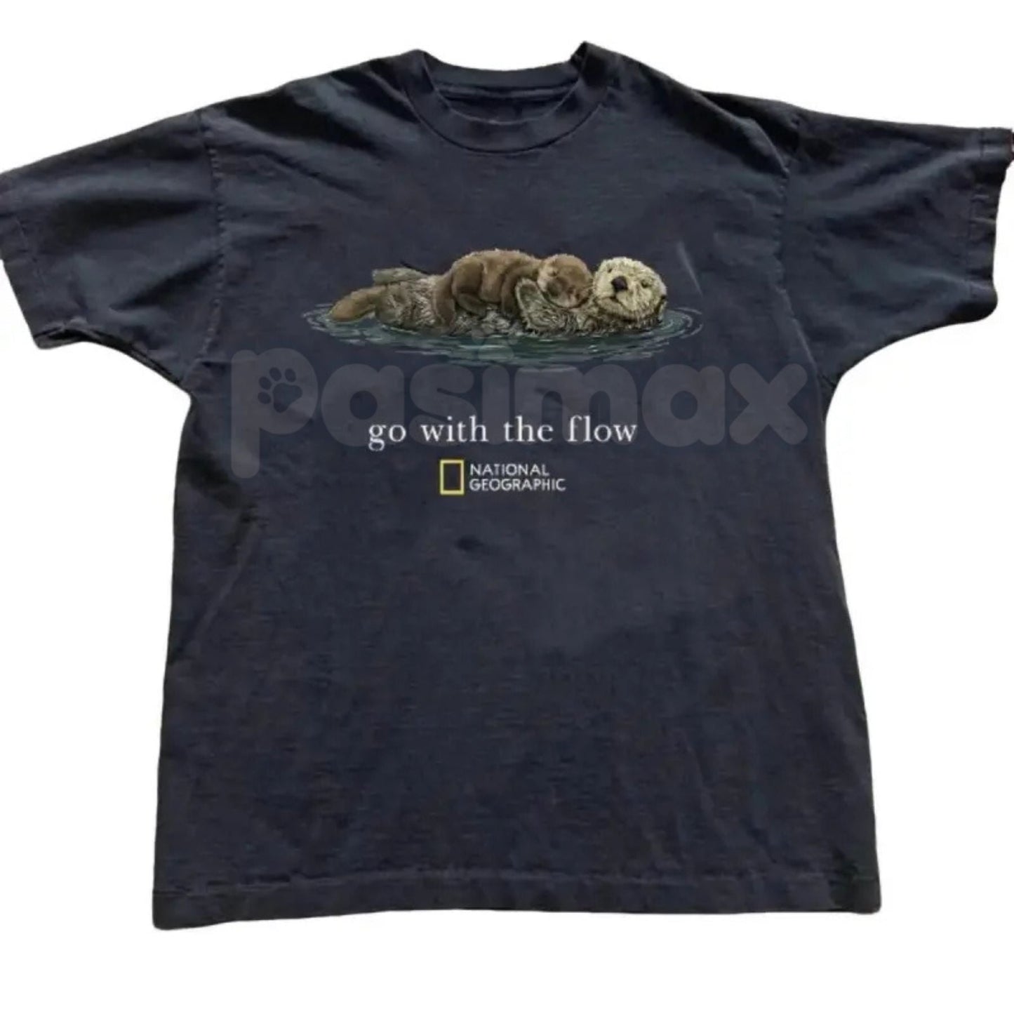 National Geographic "Go with the Flow" T-Shirt - Official Style Nature Exploration Graphic Tee, Premium 100% Cotton Adventure Gift Top, Inspirational Outdoorsy Unisex Shirt, National Geographic Explorer Fan Apparel, Soft Lived-In Earthy Fashion
