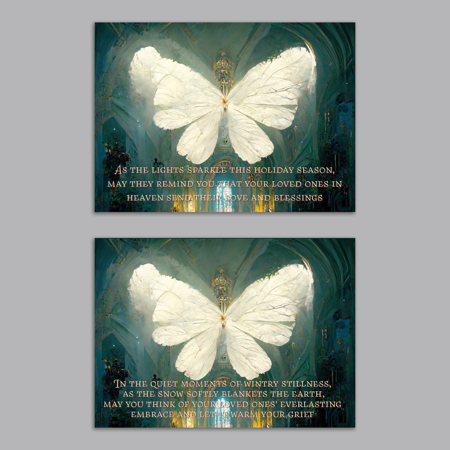 Sympathy Christmas Greeting Cards, Set of 24