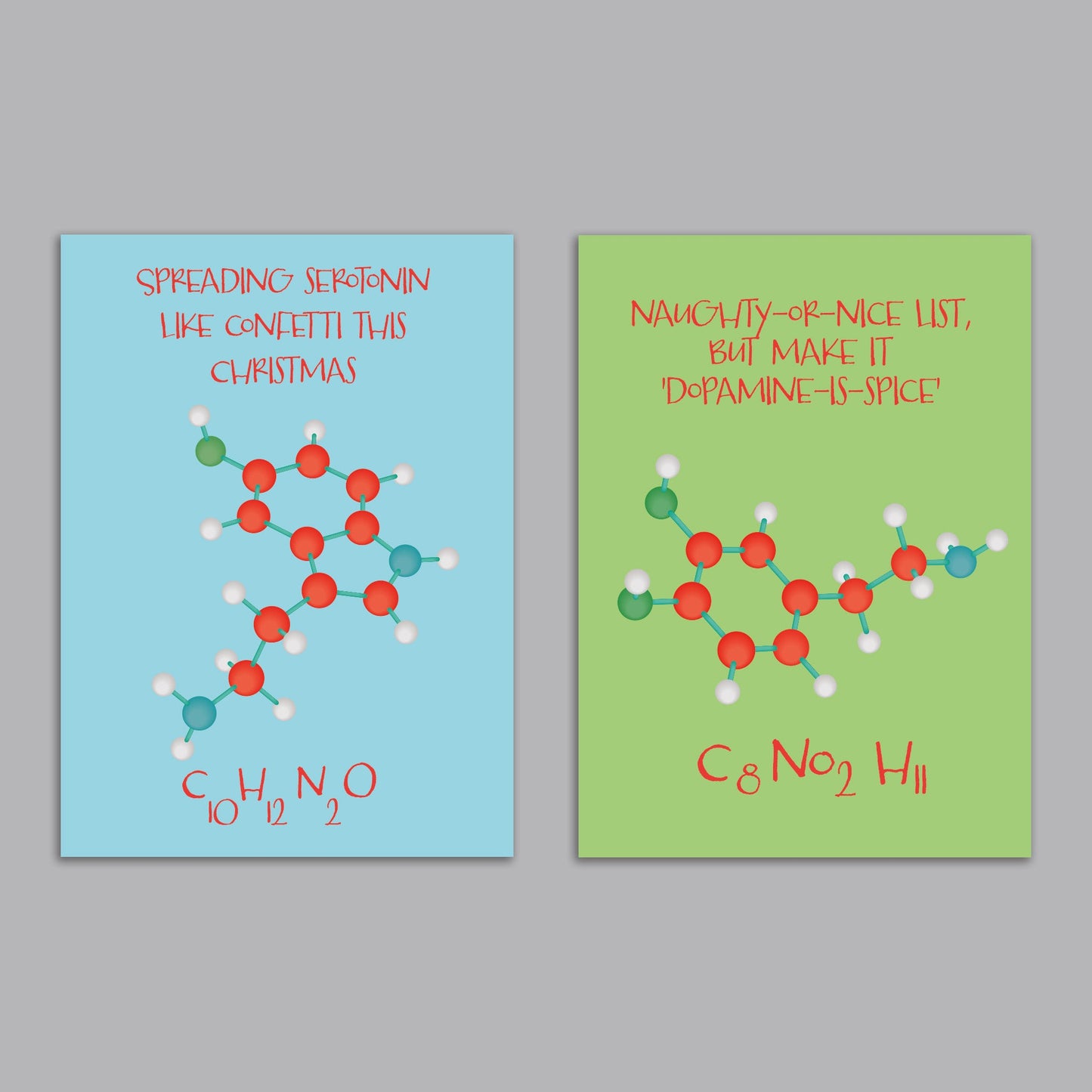 Chemistry Holiday Greeting Cards, Set of 24