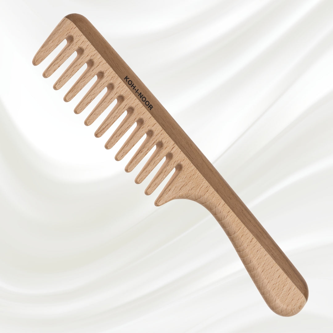 Legno Beech and Kotibe Wood Wide Tooth Comb-0