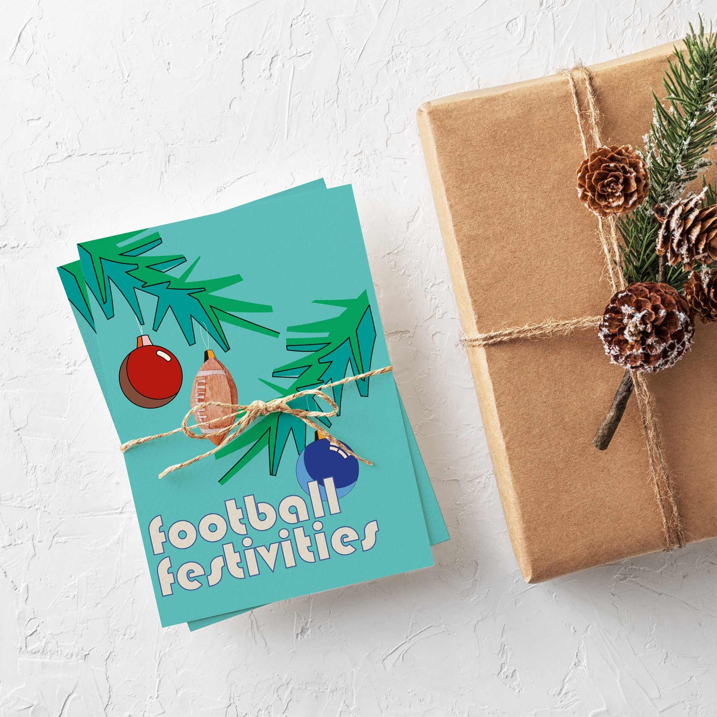 Football Christmas Cards, Set of 24