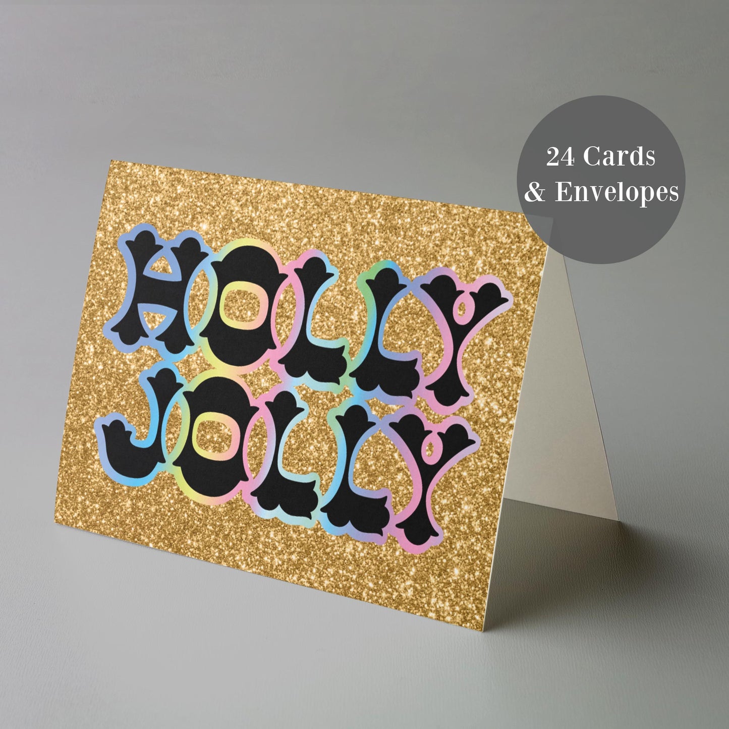 Pastel Christmas Greeting Cards, Set of 24