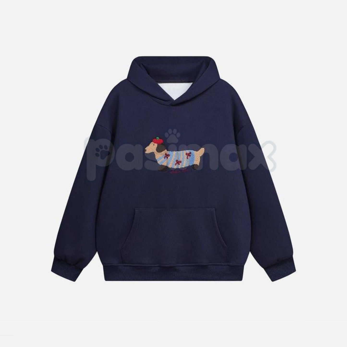 Aelfric Eden Cartoon Dog Embroidered Unisex Hoodie – Premium Heavy Blend Streetwear, Cute Graphic Aesthetic Pullover