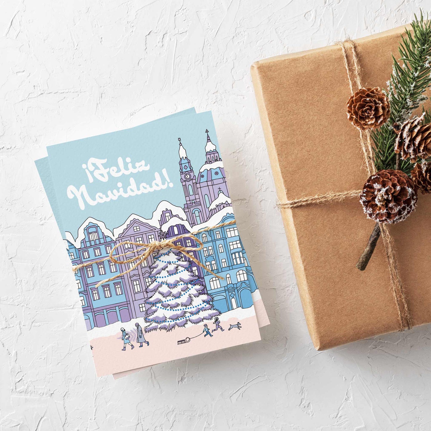 Feliz Navidad Christmas Cards, Set of 24