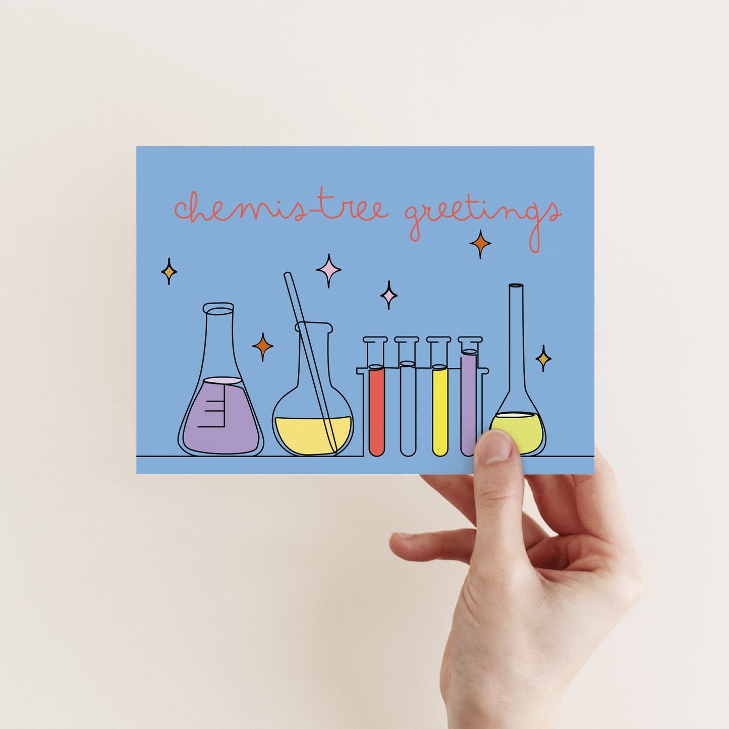 Scientist Christmas Greeting Cards, Set of 24