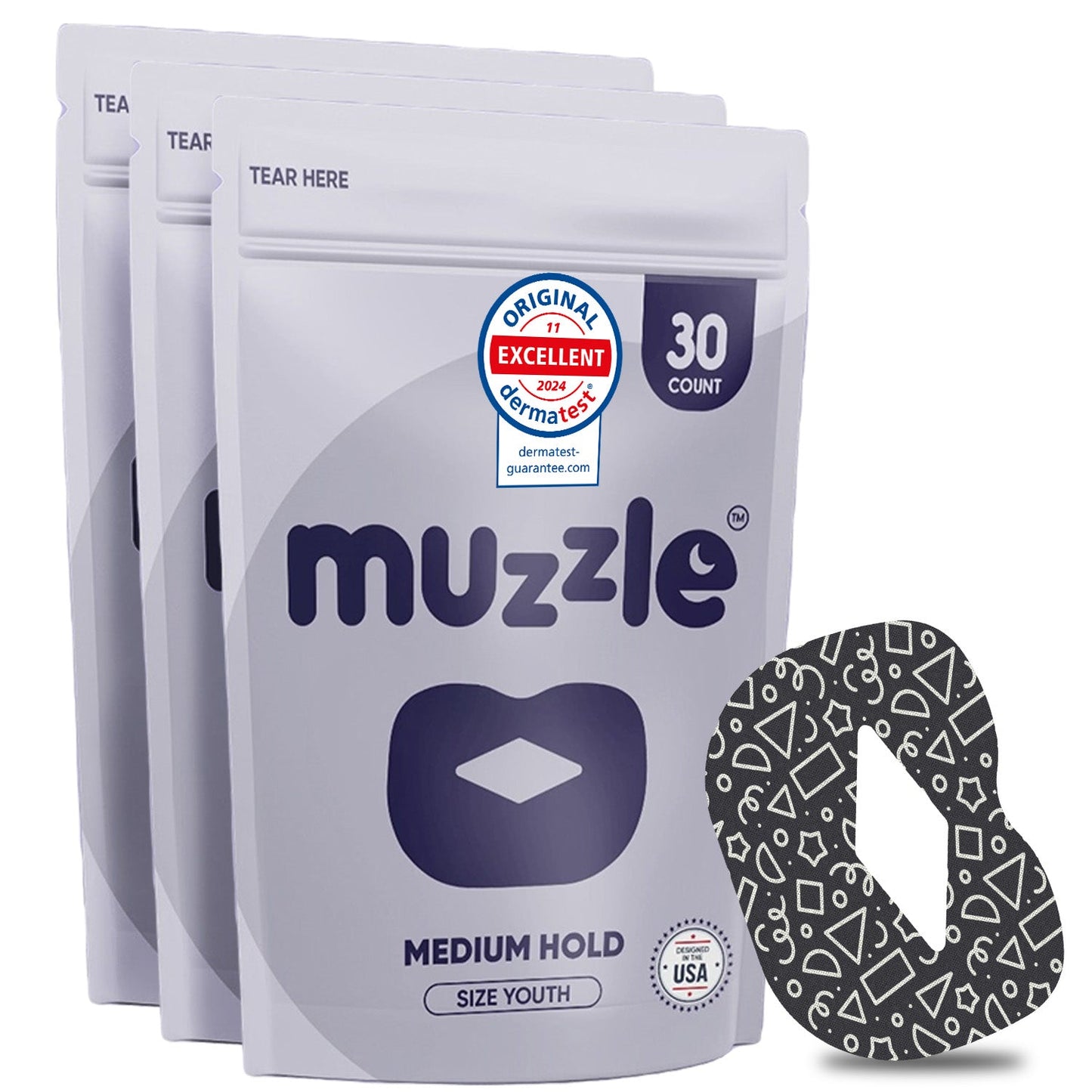 Muzzle® Mouth Tape For Youth (Medium Hold)-5