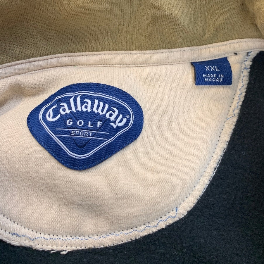 Callaway Golf Mens XXL 1/4 Zip Long Sleeve PolyCotton Pullover Sweatshirt Shirt