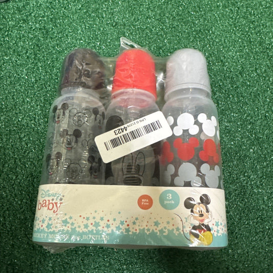 Disney Mickey Mouse Baby Bottles 9 Oz Sealed Brand New - 3 Pack