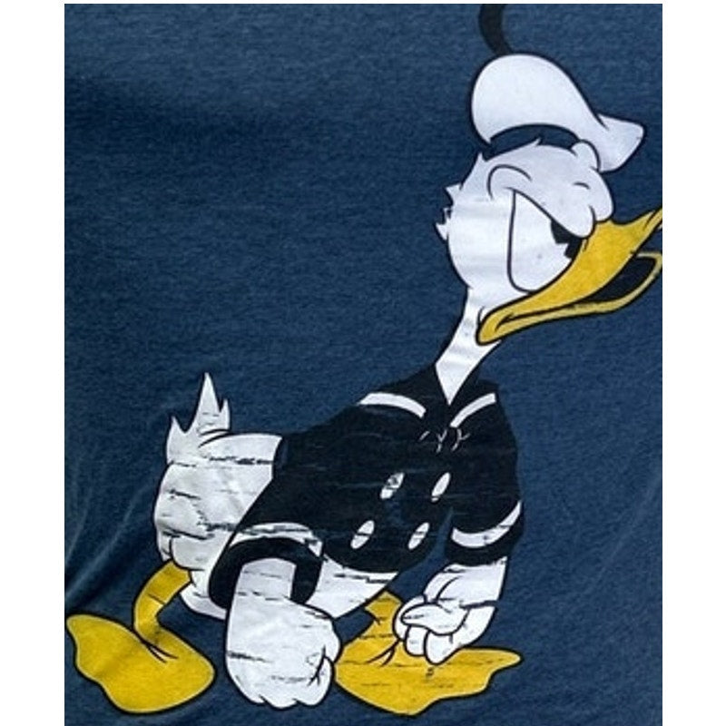 Disney Mens Small Donald Duck PolyCotton Short Sleeve Crew Neck Tee Shirt