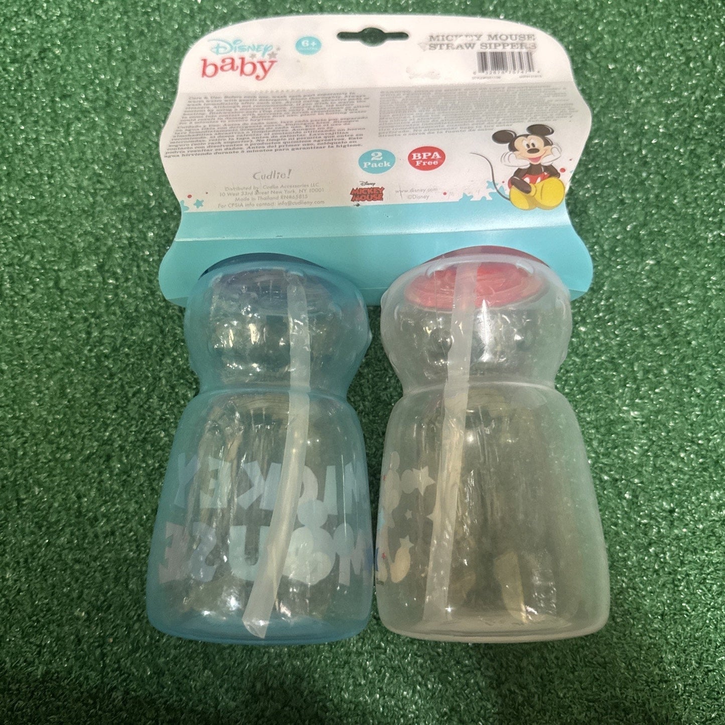 BABY CUPS 2 PACK - BOYS - DISNEY MICKEY MOUSE - BLUE MICKEY- SIPPEY CUPS