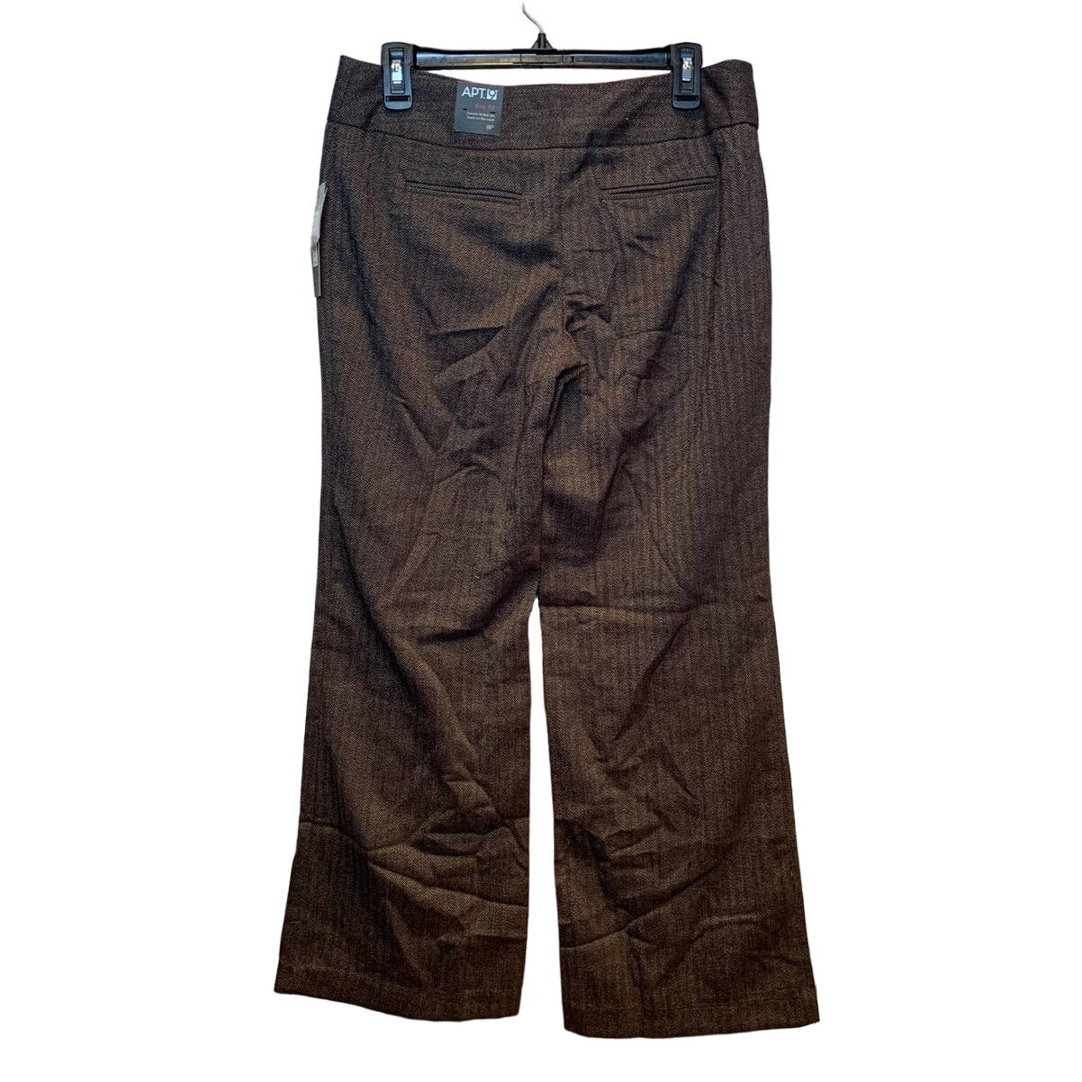 New Apt 9 8 Petite 8P Ava Fit Brown Polyester Blend Long Career Work Pants