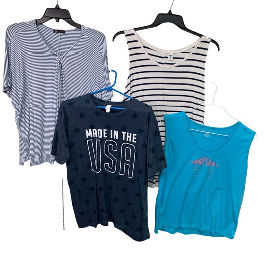 Lot of Old Navy Mountain Lake Womens XL Short Sleeve USA Tank Tops Shirts Blouse