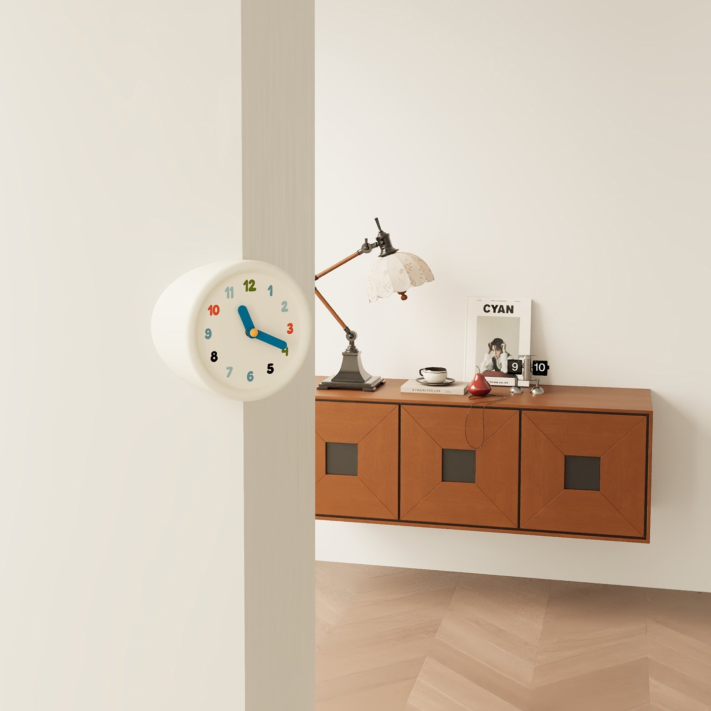 White Corner Clock-1