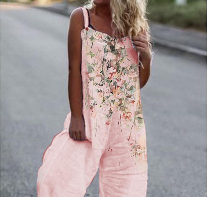 Women’s Butterfly Print Overalls