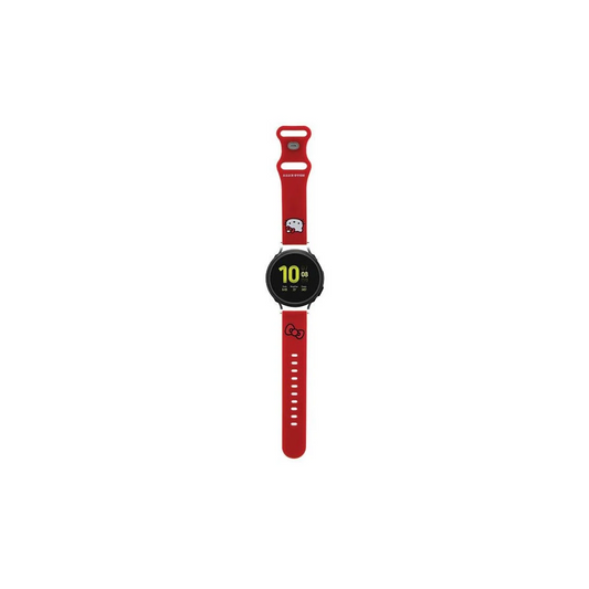 Hello Kitty Universal Strap pánt HKUWMSCHBLR Silicone Kitty Head 20mm piros (307190)-0