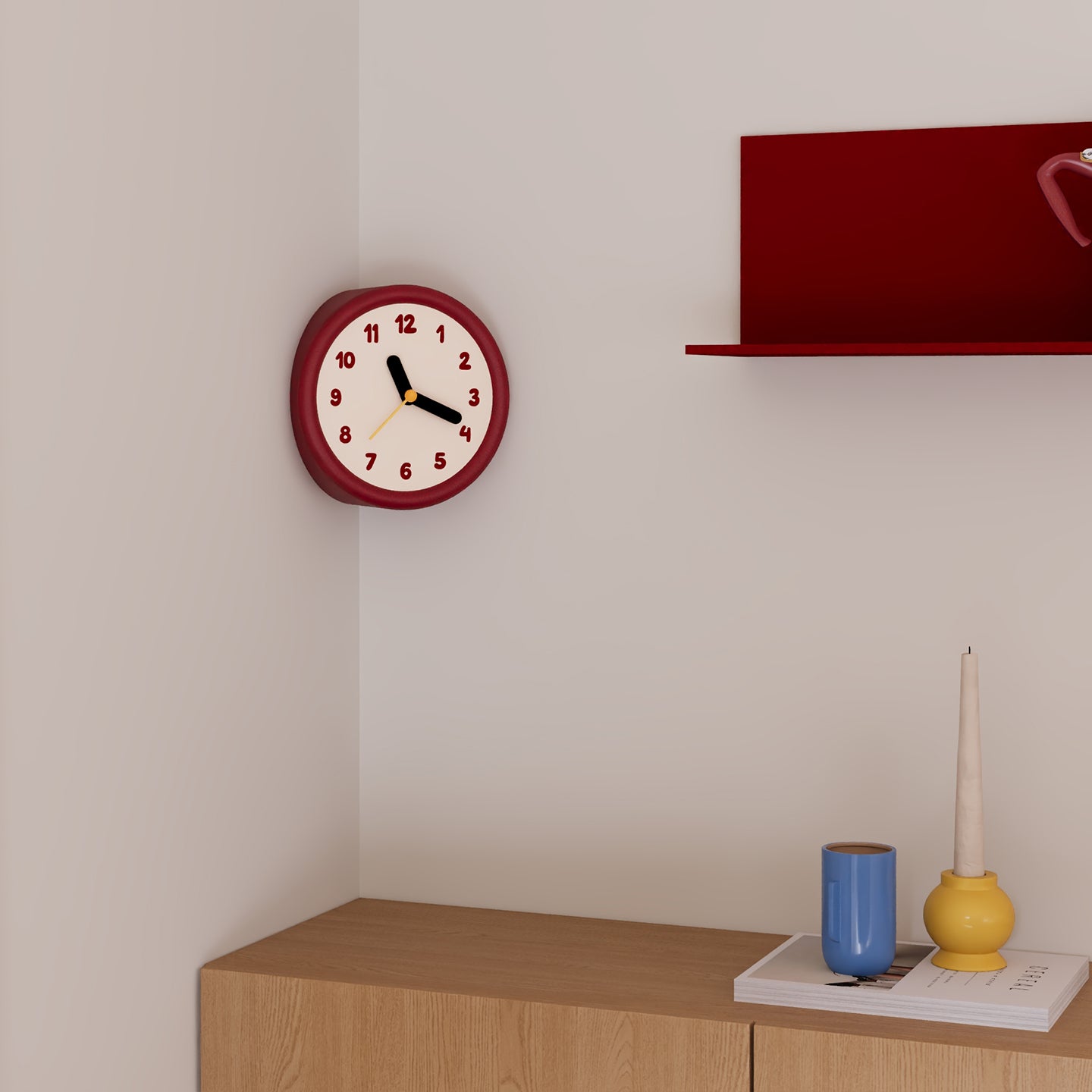 Red Corner Time Clock-4