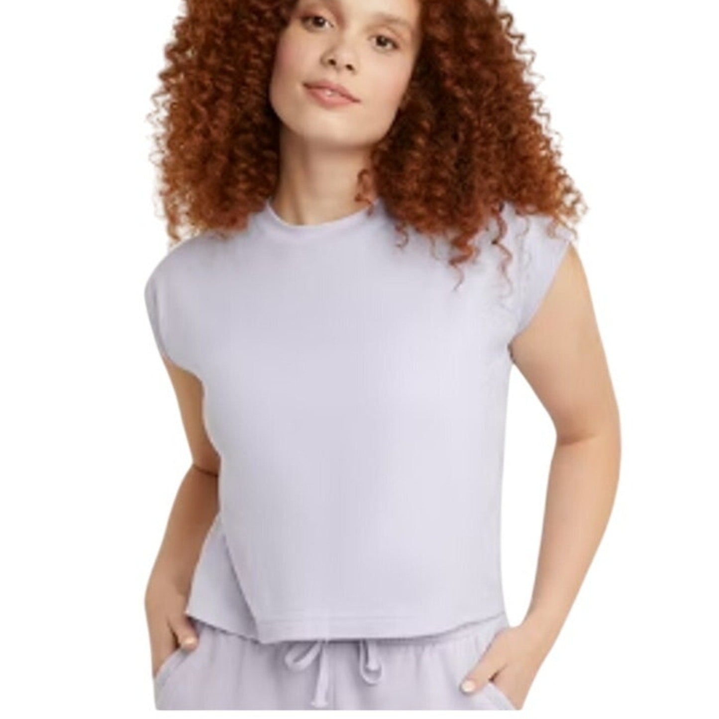 New 5-Pack Hanes Womens XXL Purple Ringspun Cotton Cap Sleeve Muscle Tees