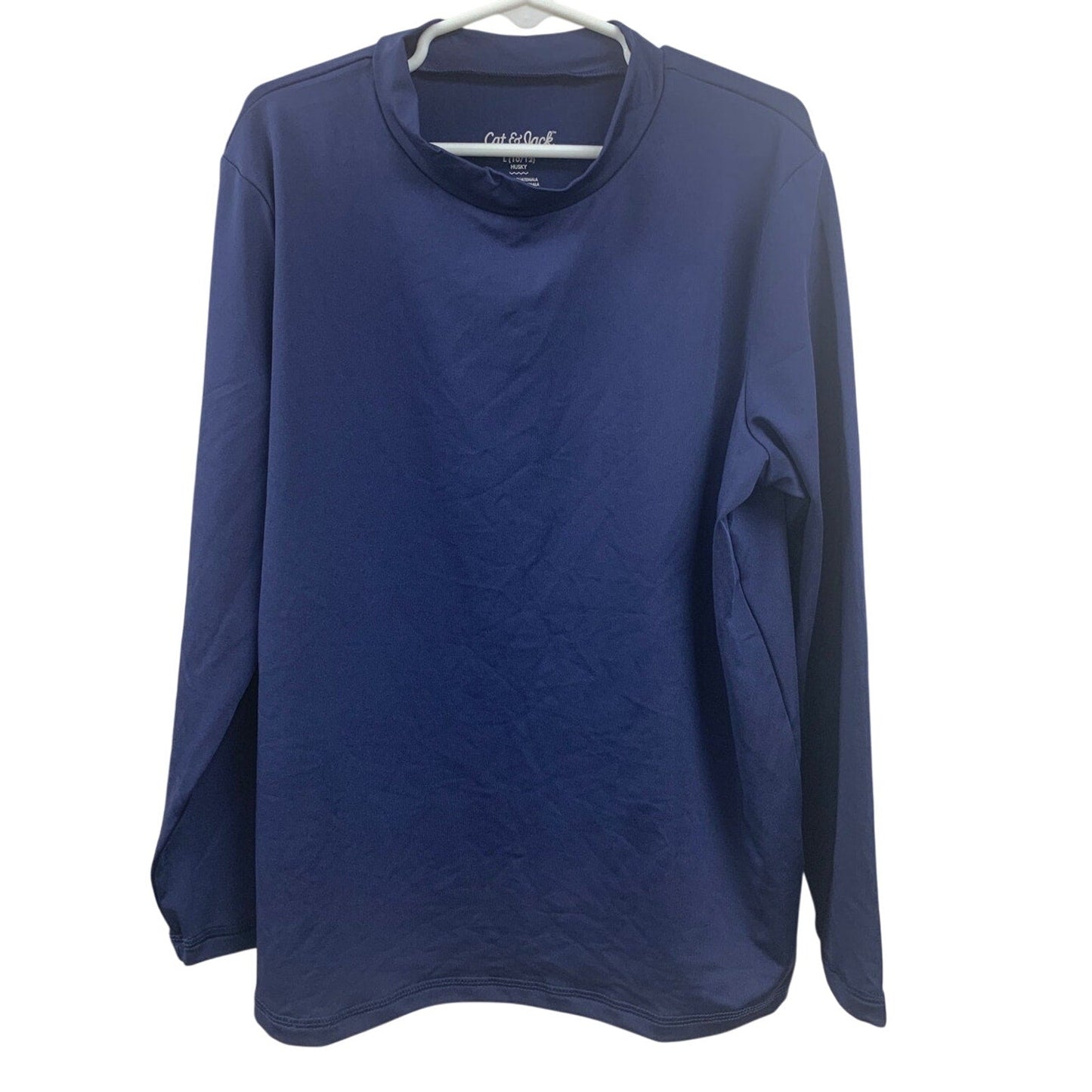 New Cat & Jack Kids Small (6/7) Navy Blue Long Sleeve UPF 50+ Swim Shirt