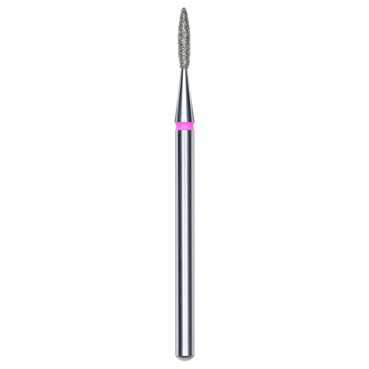 DIAMOND NAIL DRILL BIT, "FLAME", RED, HEAD DIAMETER 1.6/8MM (FA10R016/8) - STALEKS™-0