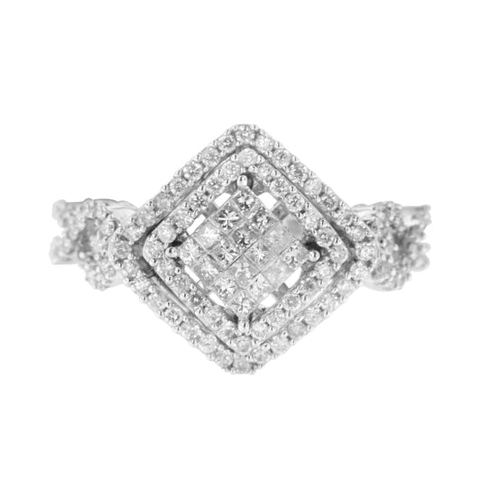 14KT White Gold Diamond Composite Ring (1 cttw, H-I Color, I1-I2 Clarity)-0