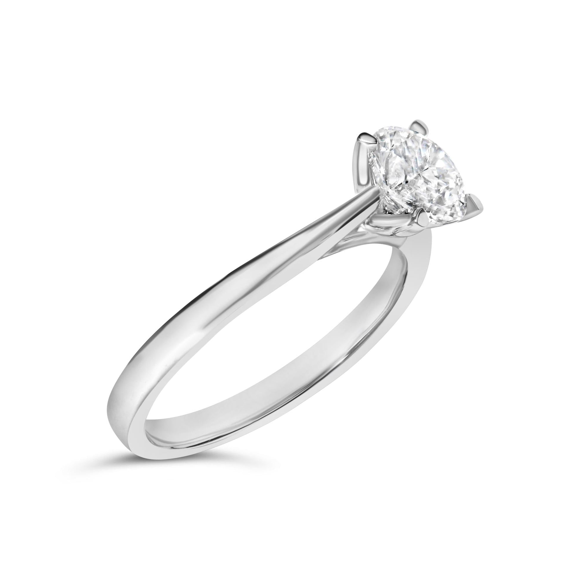 14K White Gold 1.0 Cttw Round Lab Grown Diamond Eagle Claw 4-Prong Set Solitaire Engagement Ring (F-G Color, VS2-SI1 Clarity)-3