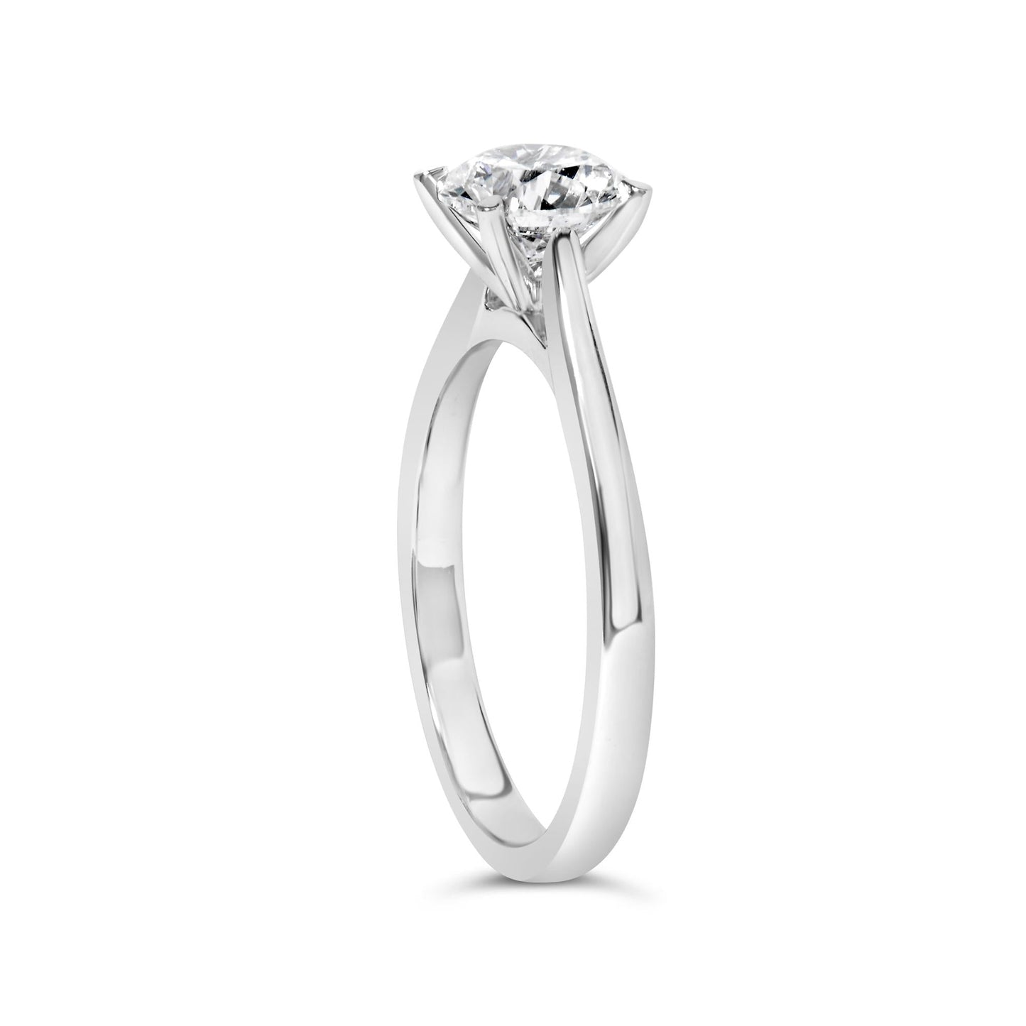 14K White Gold 1.0 Cttw Round Lab Grown Diamond Eagle Claw 4-Prong Set Solitaire Engagement Ring (F-G Color, VS2-SI1 Clarity)-4