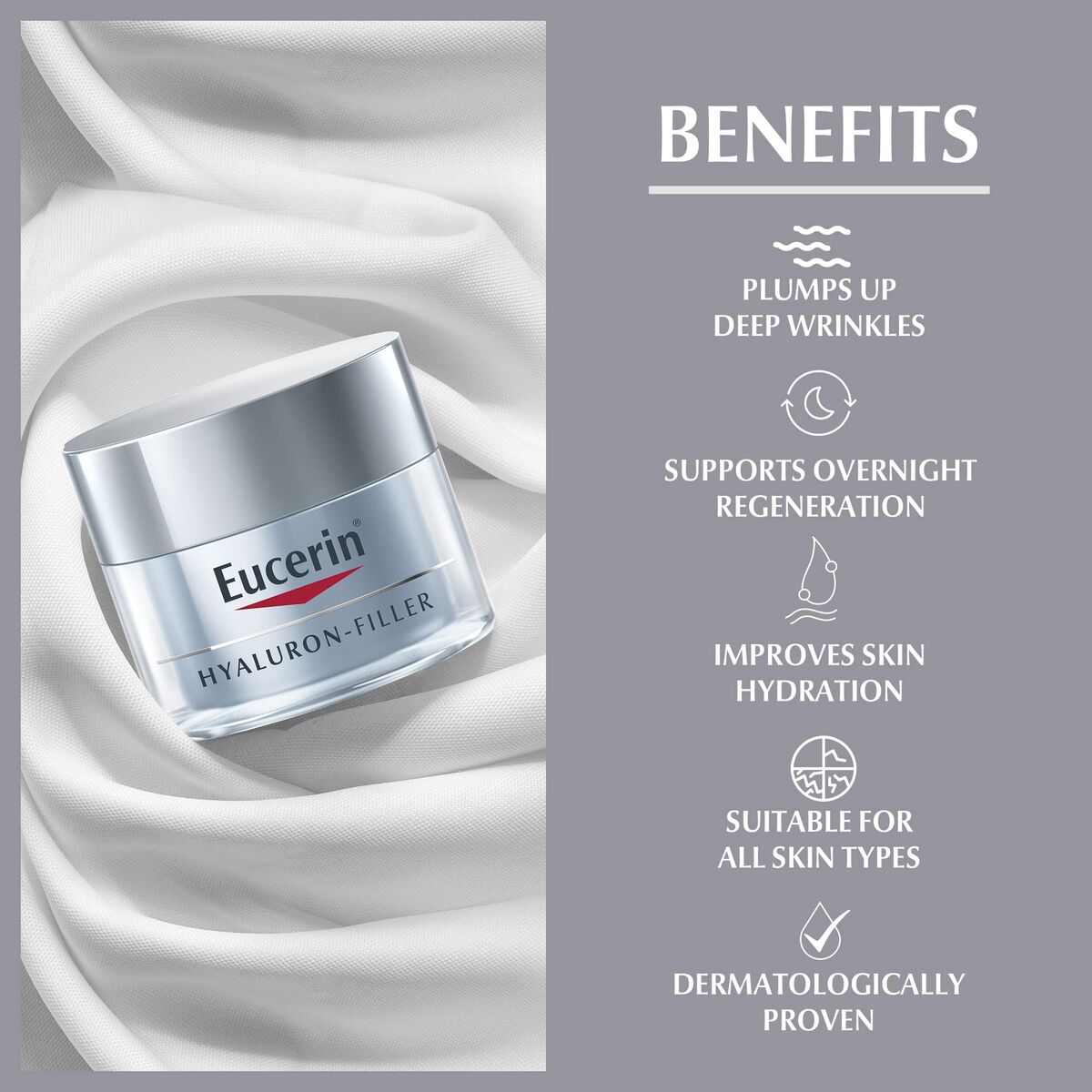 Night-time Anti-aging Cream Eucerin Hyaluron Filler 50 ml-3