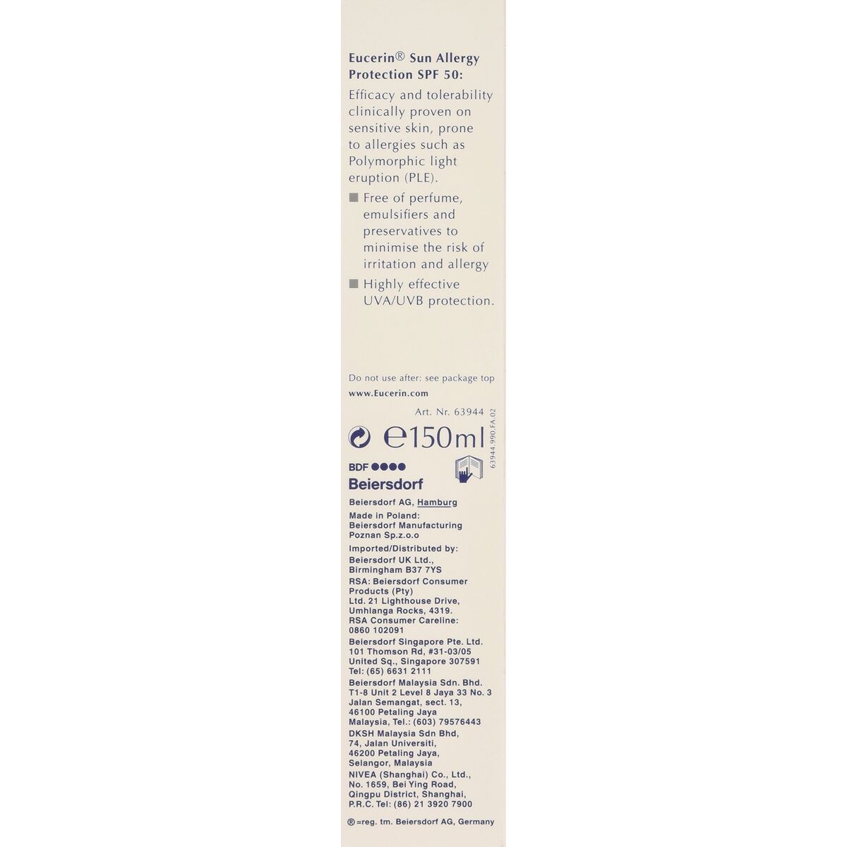 Facial Sun Cream Eucerin 3856515 Spf 50-5