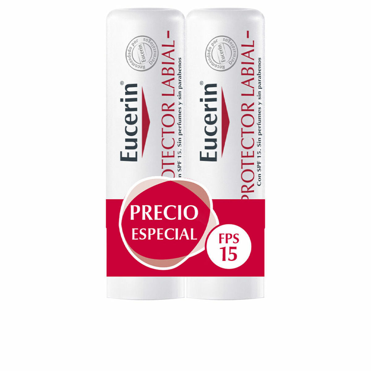 Lip balm Eucerin Protector Labial Lote Spf 15 4,8 g Pack 2 Units-0