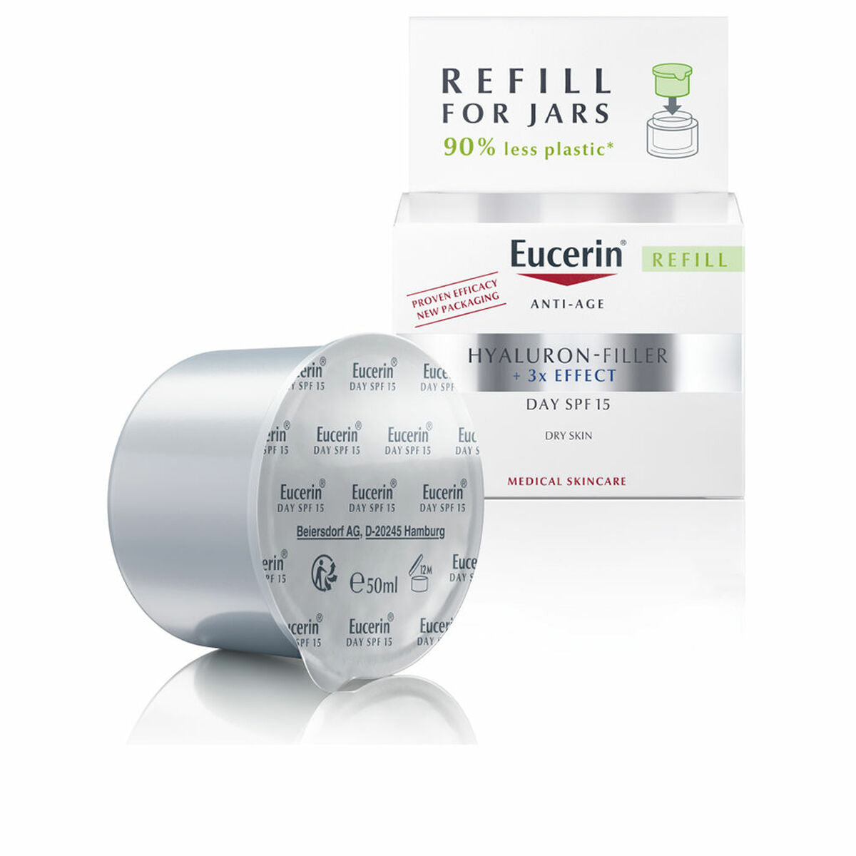 Facial Cream Eucerin Hyaluron Filler Spf 15 50 ml Dry Skin Replacement-0