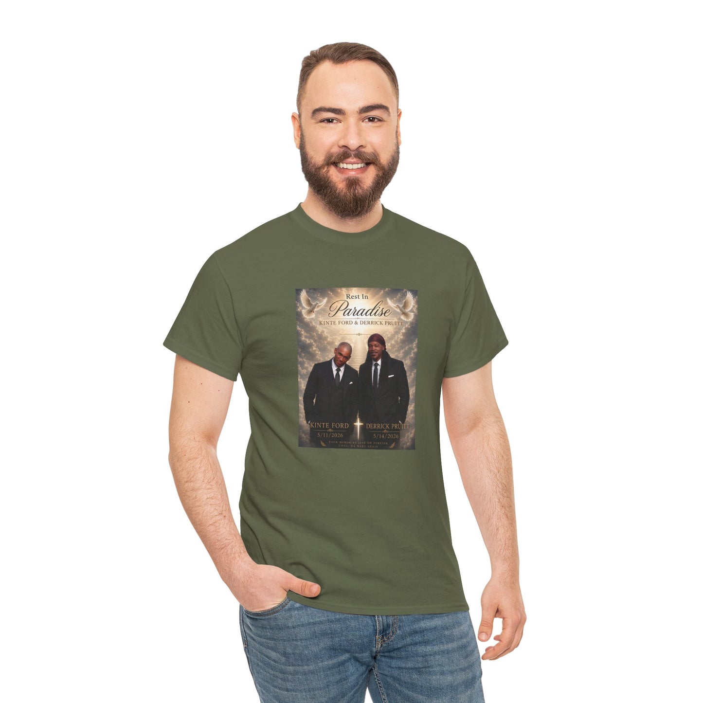 Memorial Tribute Tee — "Rest in Paradise" Funeral Remembrance Shirt