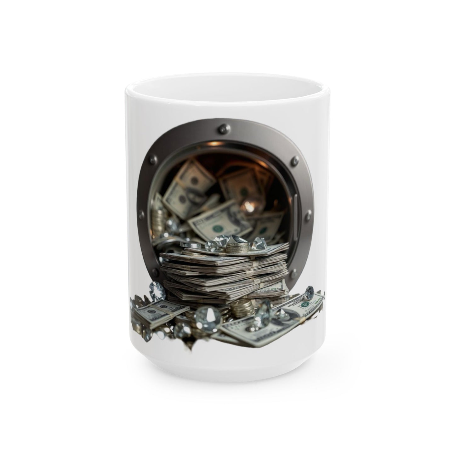 Money SAFE Ceramic Mug Coffee Cup Gift for Caffeine Lovers, Unique Home Decor, Perfect for Birthdays, Holidays