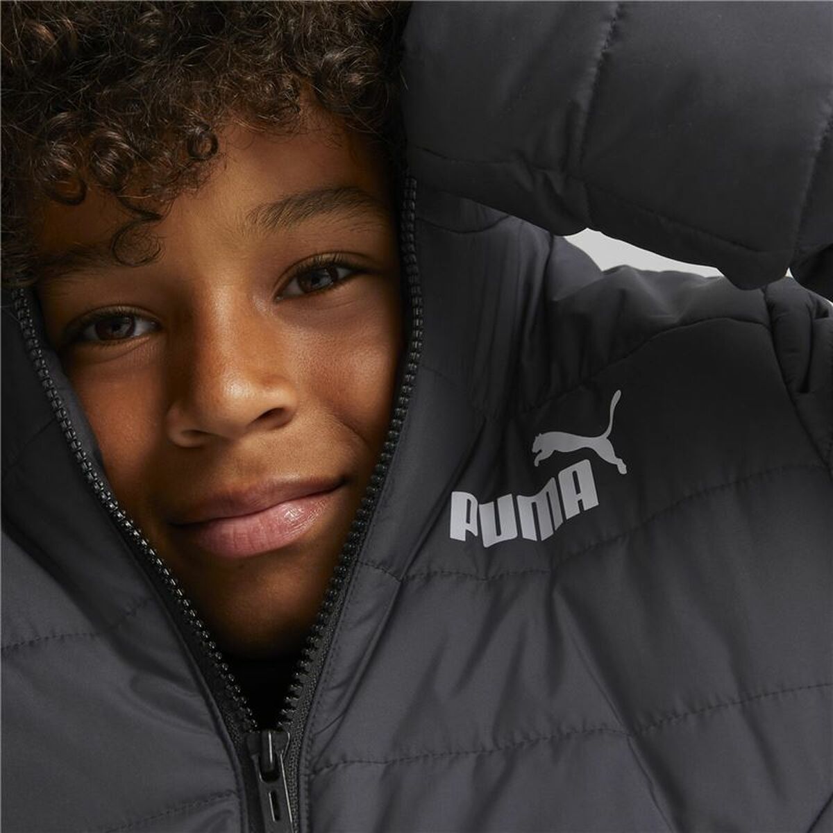 Children's Sports Jacket Puma Essentials Padded Black-3