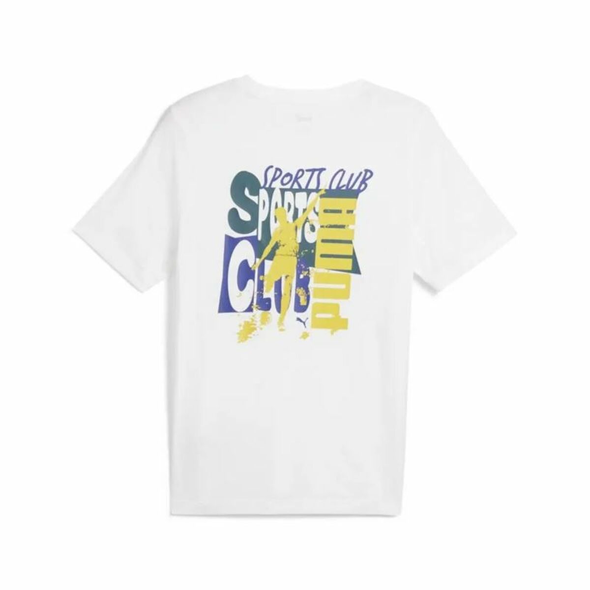 Men’s Short Sleeve T-Shirt Puma Graphics Puma Sports Club White-4