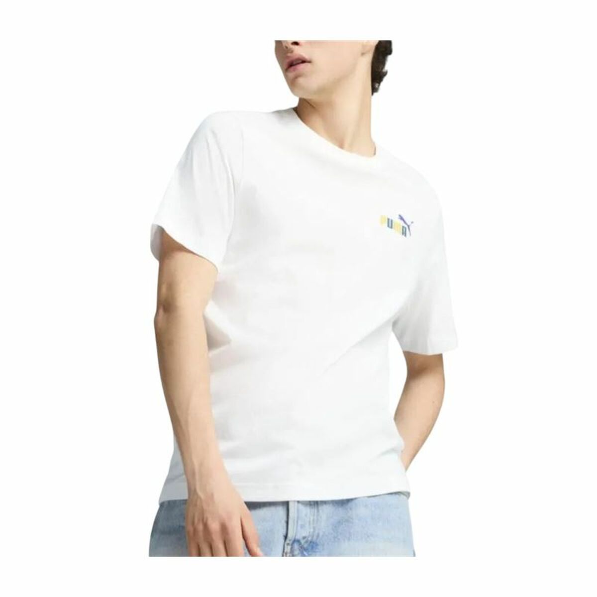 Men’s Short Sleeve T-Shirt Puma Graphics Puma Sports Club White-3