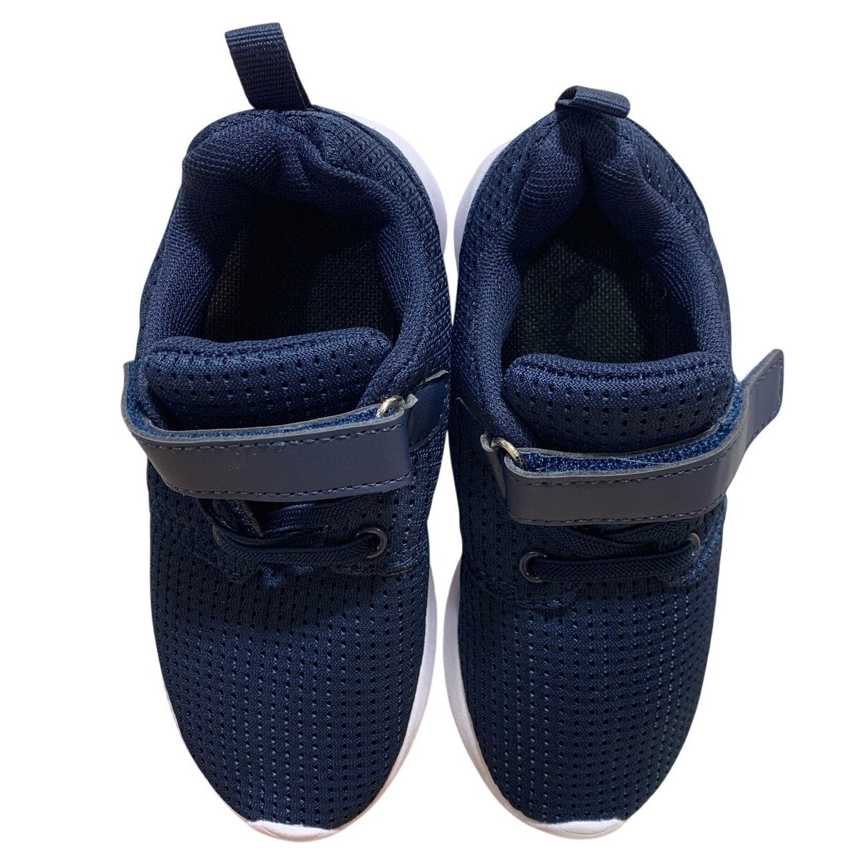 Runside Little Boys Size 12 Navy Sneakers Lace Up Hook Loop Fastener Shoes