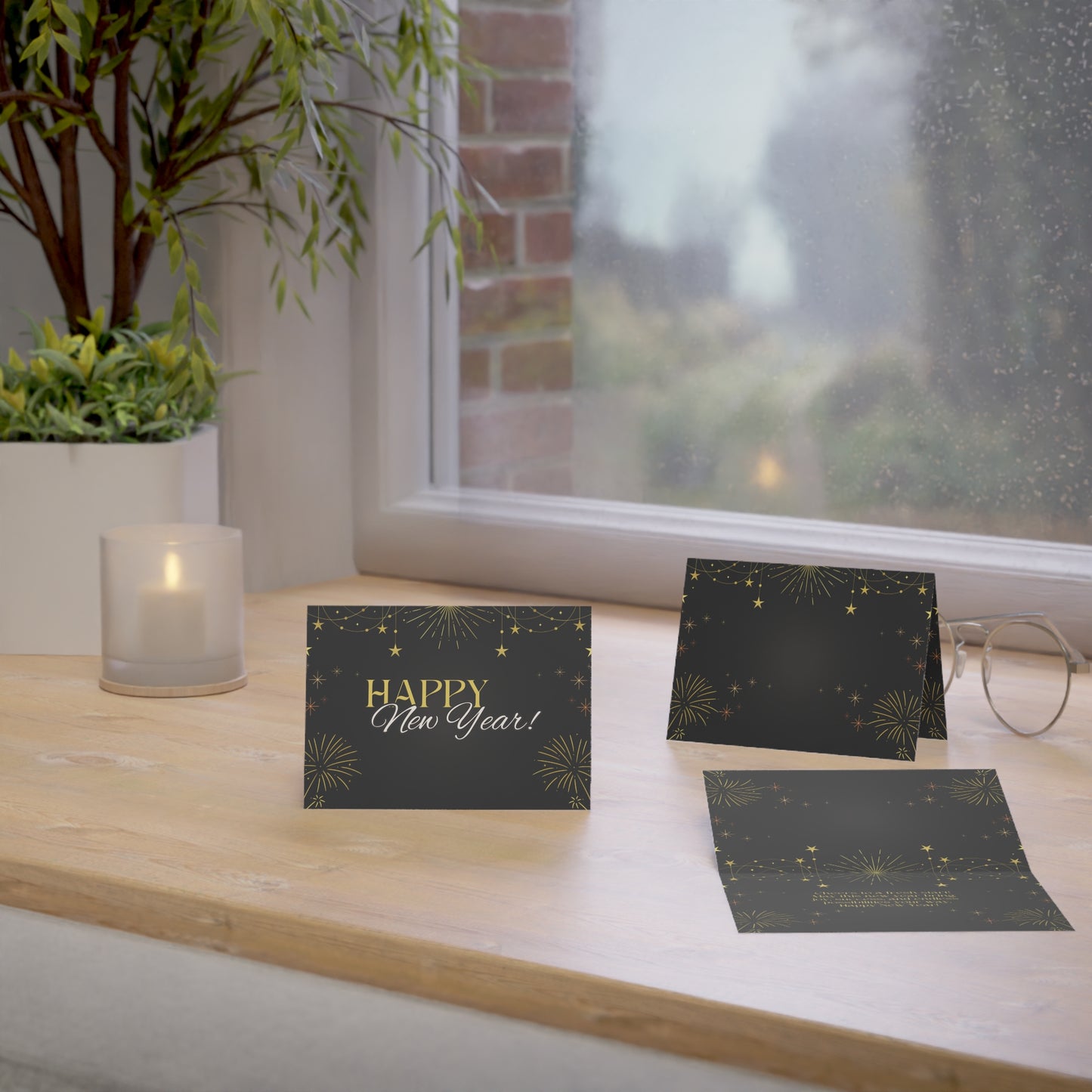 Stylish New Year Greeting Cards - Festive Holiday Stationery for Celebrations, Invitations, Gift Cards, and Special Occasions
