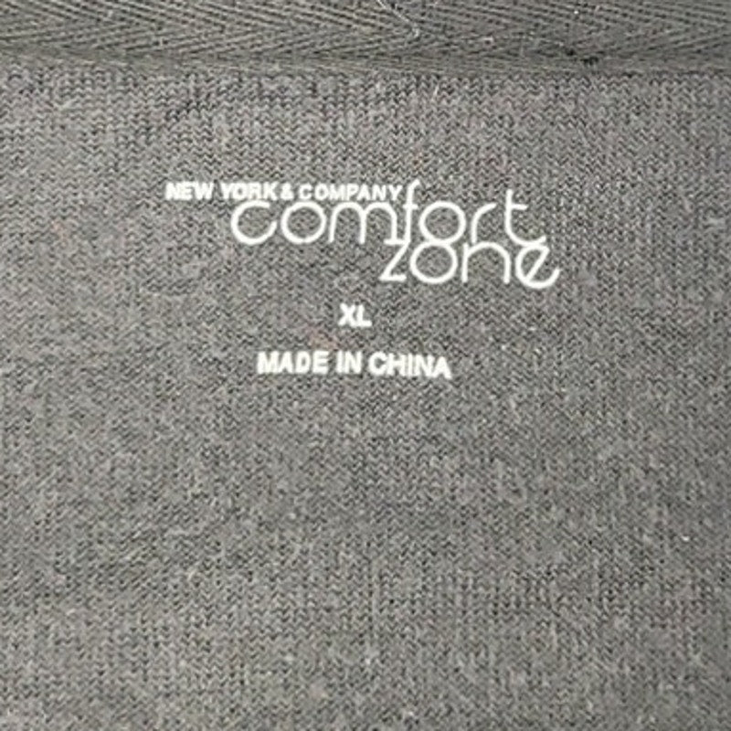 Comfort Zone Womens XL Black PolyCotton Long Sleeve Full Zip Hooded Jacket