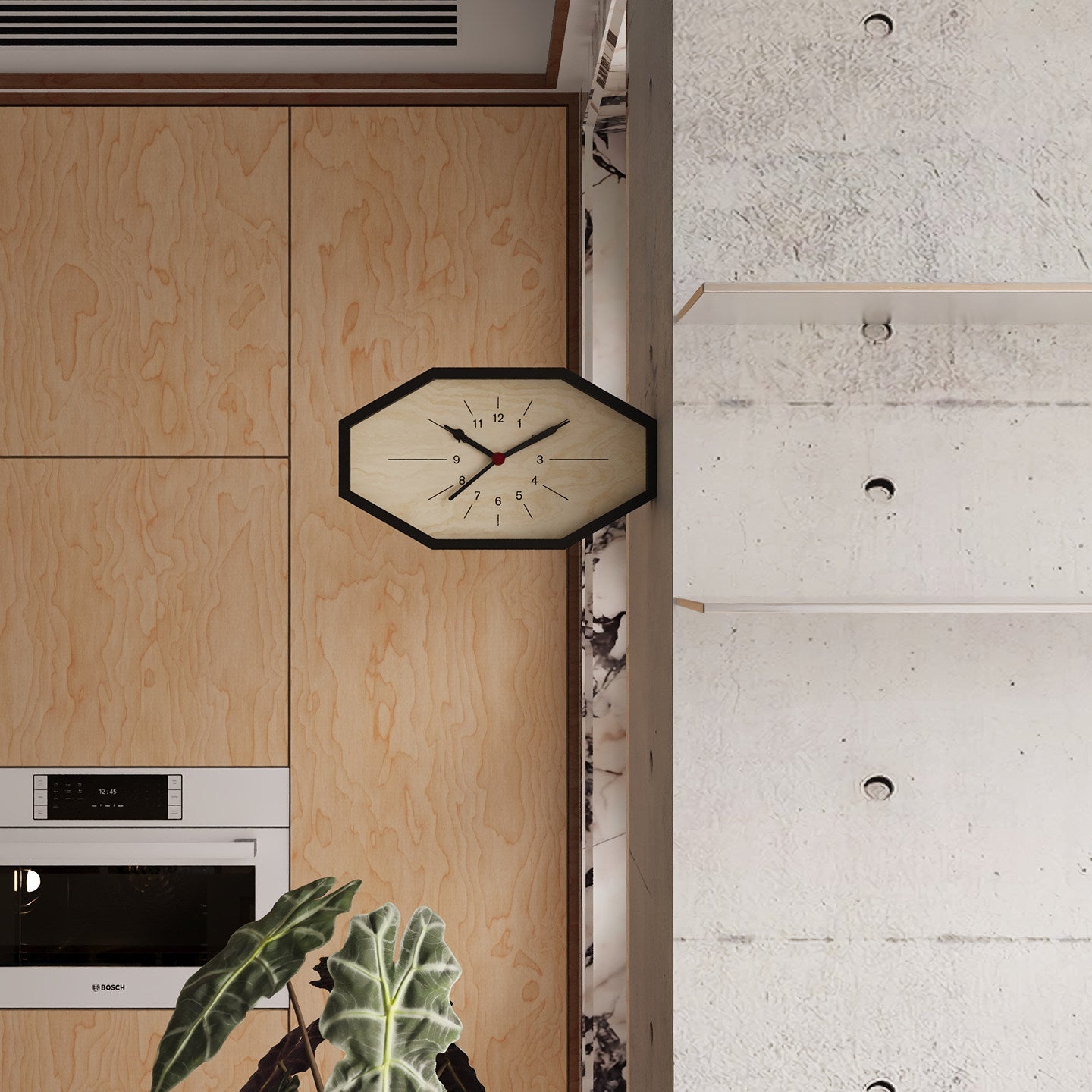 Octagon Dual-Sided Clock-3