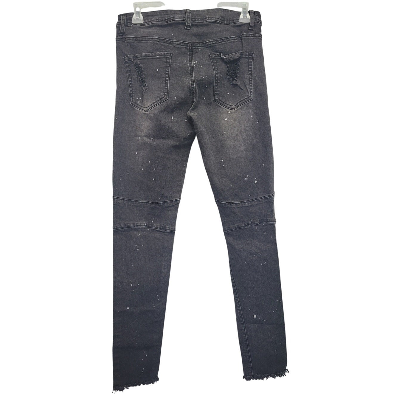 RedFox Juniors Size 13 Paint Splatters Factory Distressed Ribbed Denim Jeans