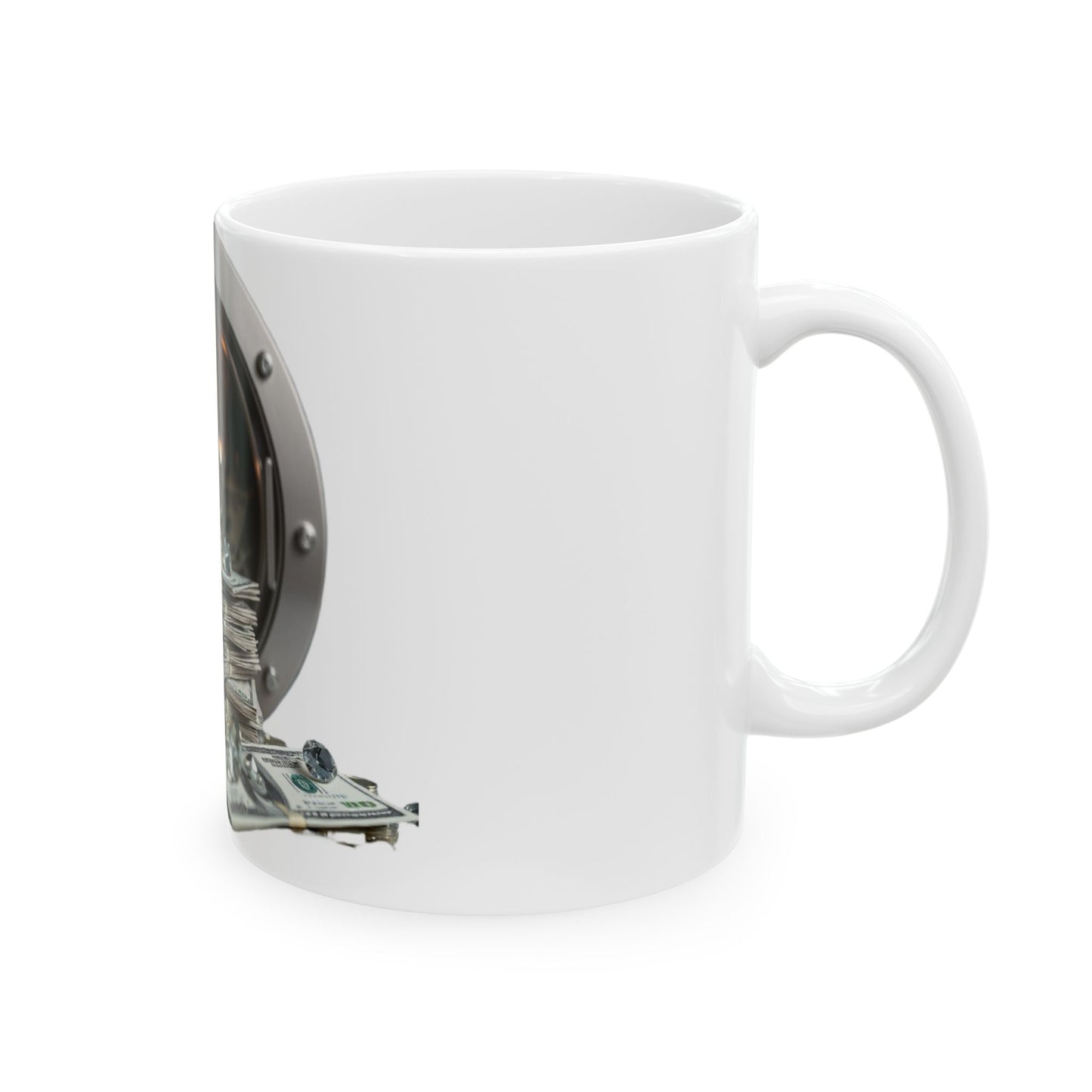 Money SAFE Ceramic Mug Coffee Cup Gift for Caffeine Lovers, Unique Home Decor, Perfect for Birthdays, Holidays
