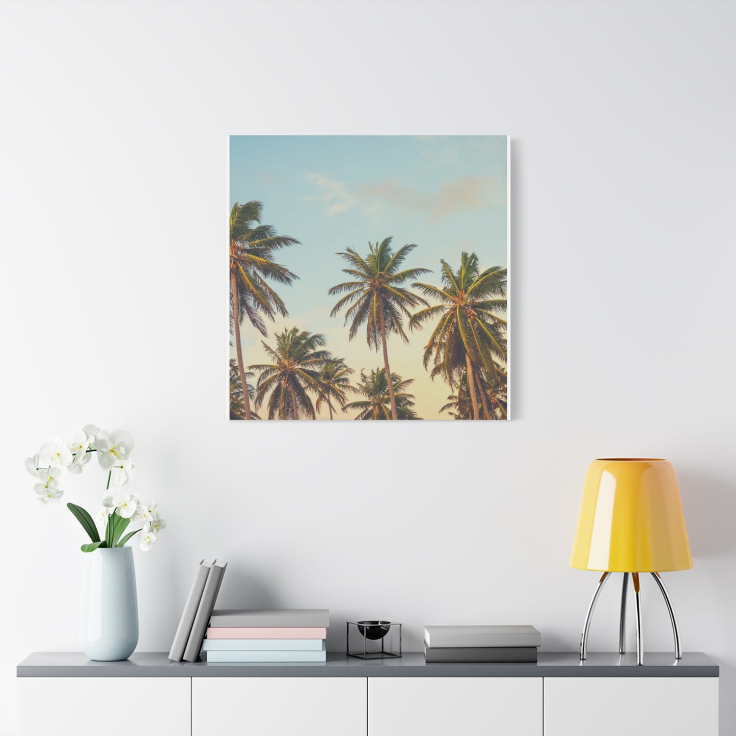 Tropical Palm Tree Canvas Print, City of Angeles Tropical Wall Art, Los Angeles Beach Decor, California Nature Photography, Home Decoration, Gift for Beach Lovers