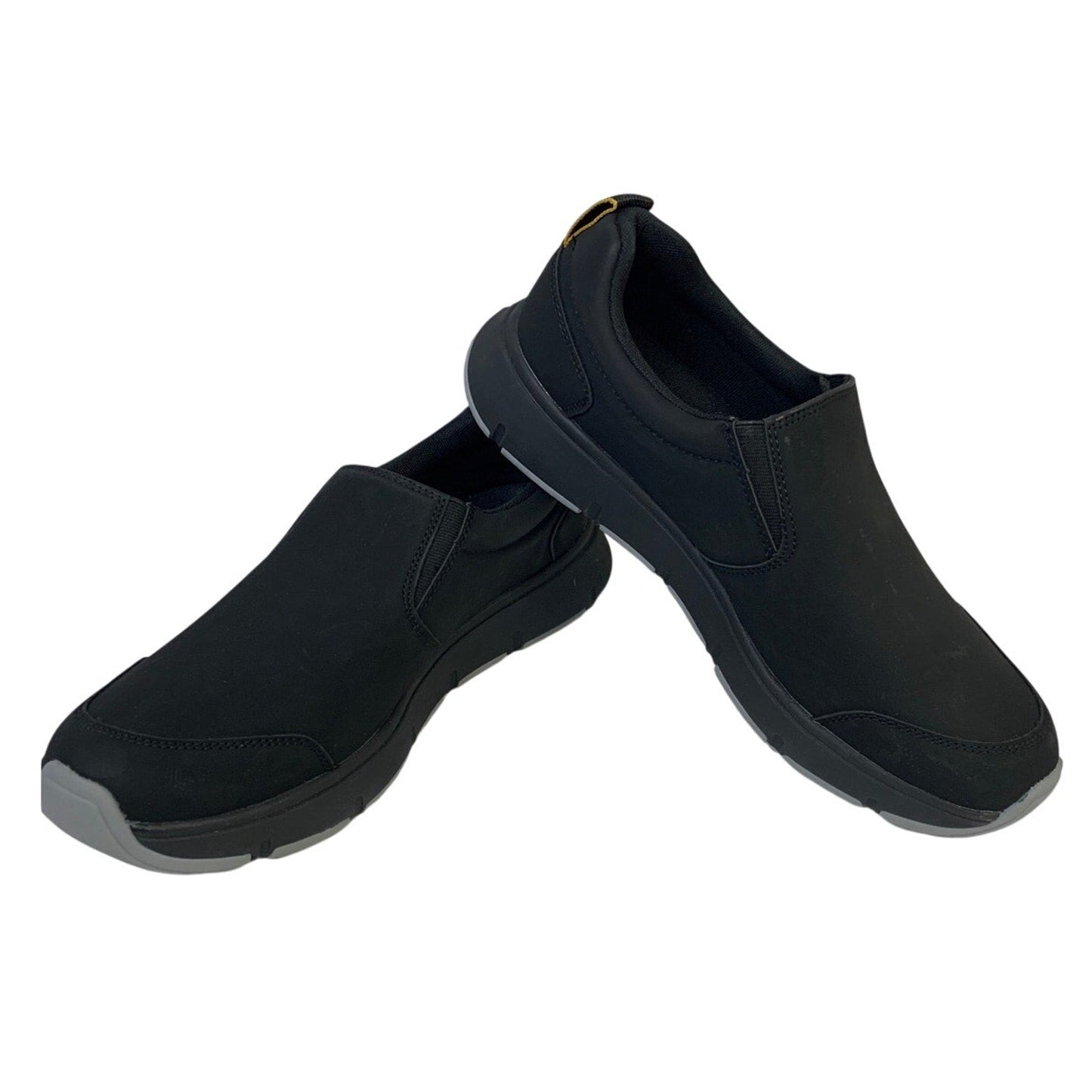 Gerry Mens Size 9 Black Faux Leather Slide On Moc II Comfort Sneakers Shoes