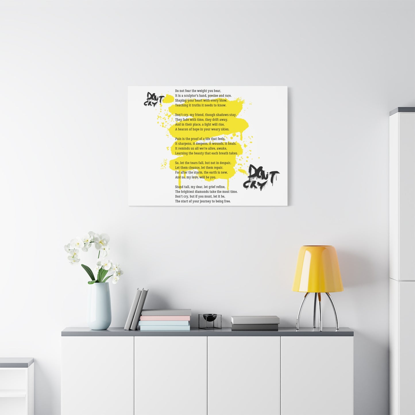 Inspirational Canvas Wall Art, Motivational Decor, Positive Quote, Home Office Wall Hanging, Unique Gift Idea, Modern Art Print