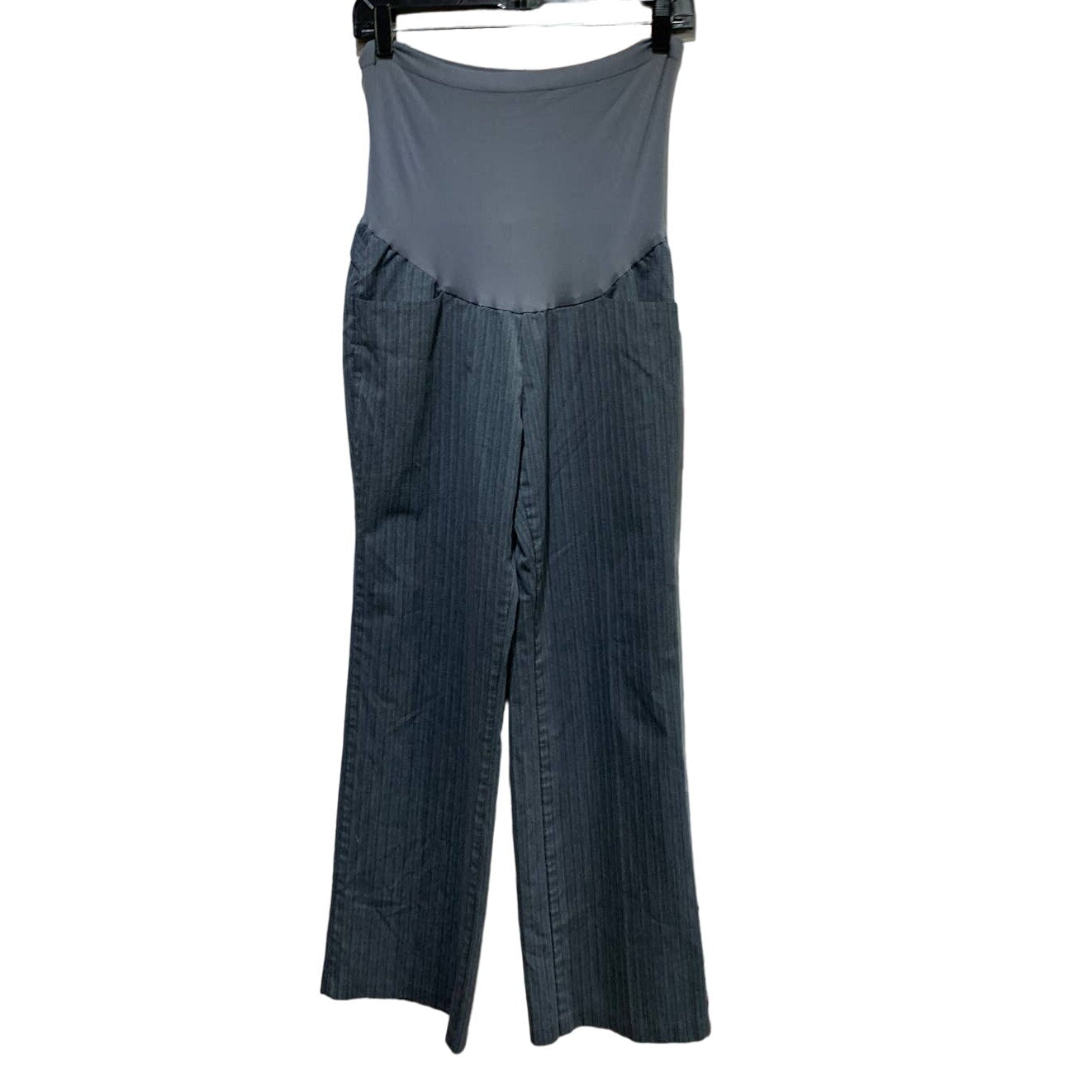 Motherhood Maternity Medium Stretch Panel PolyBlend Pin Striped Career Pants