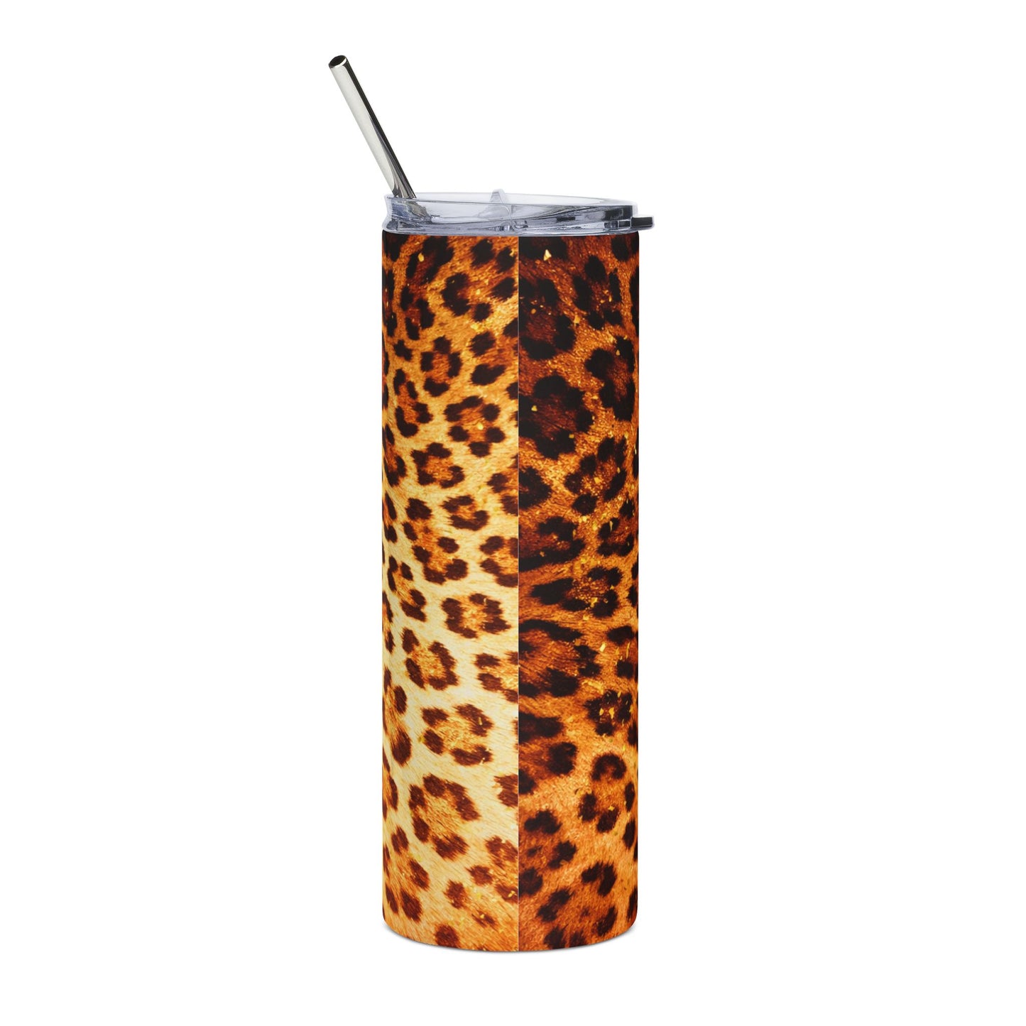 Leopard Print 20oz Stainless Tumbler – Insulated Animal-Print Travel Cup