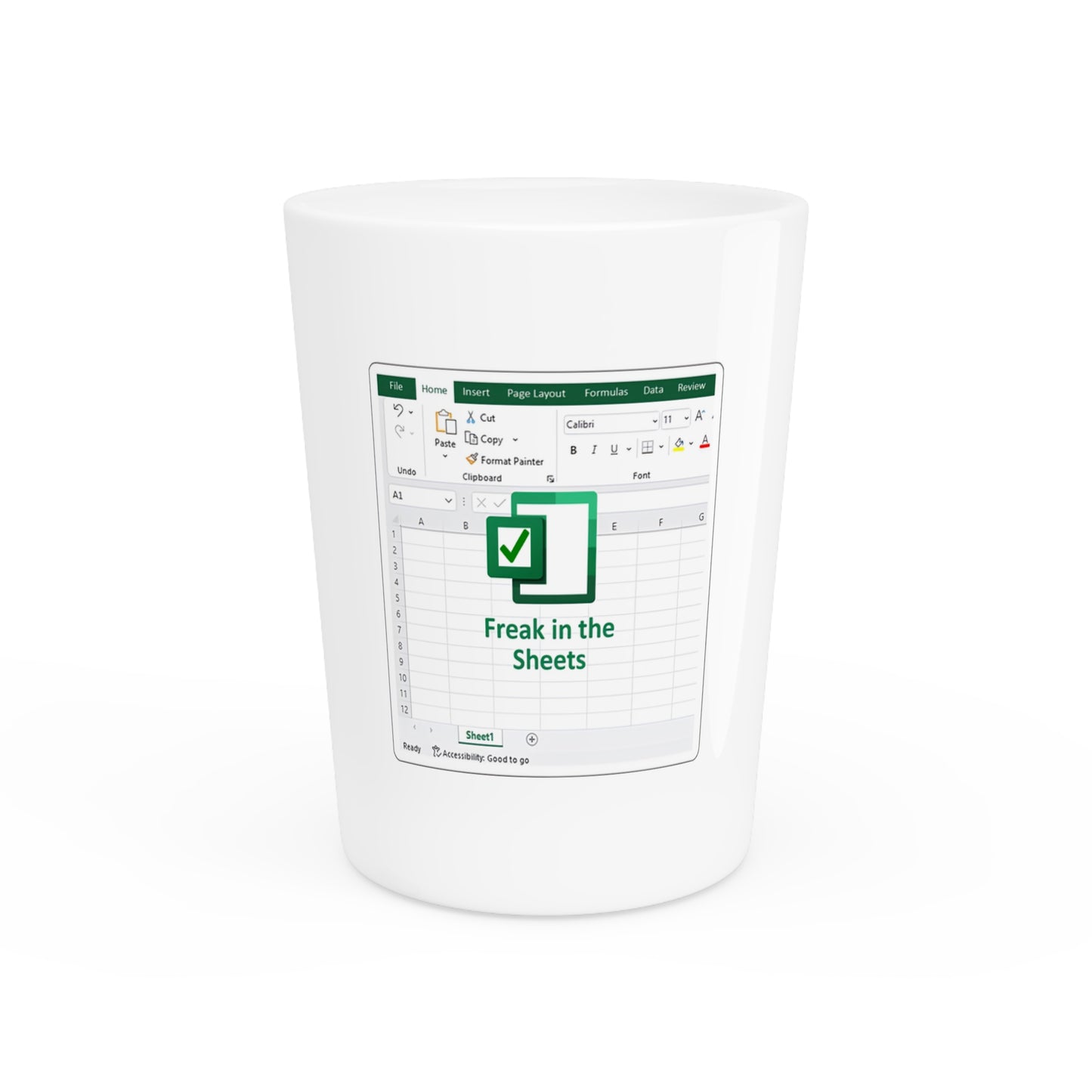 Office Humor Shot Glass - Perfect Gift for Spreadsheet Lovers, Office Party Supplies, Funny Drinkware
