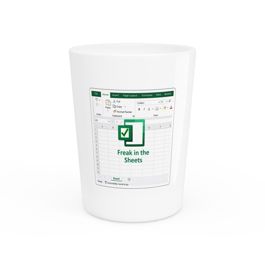 Office Humor Shot Glass - Perfect Gift for Spreadsheet Lovers, Office Party Supplies, Funny Drinkware
