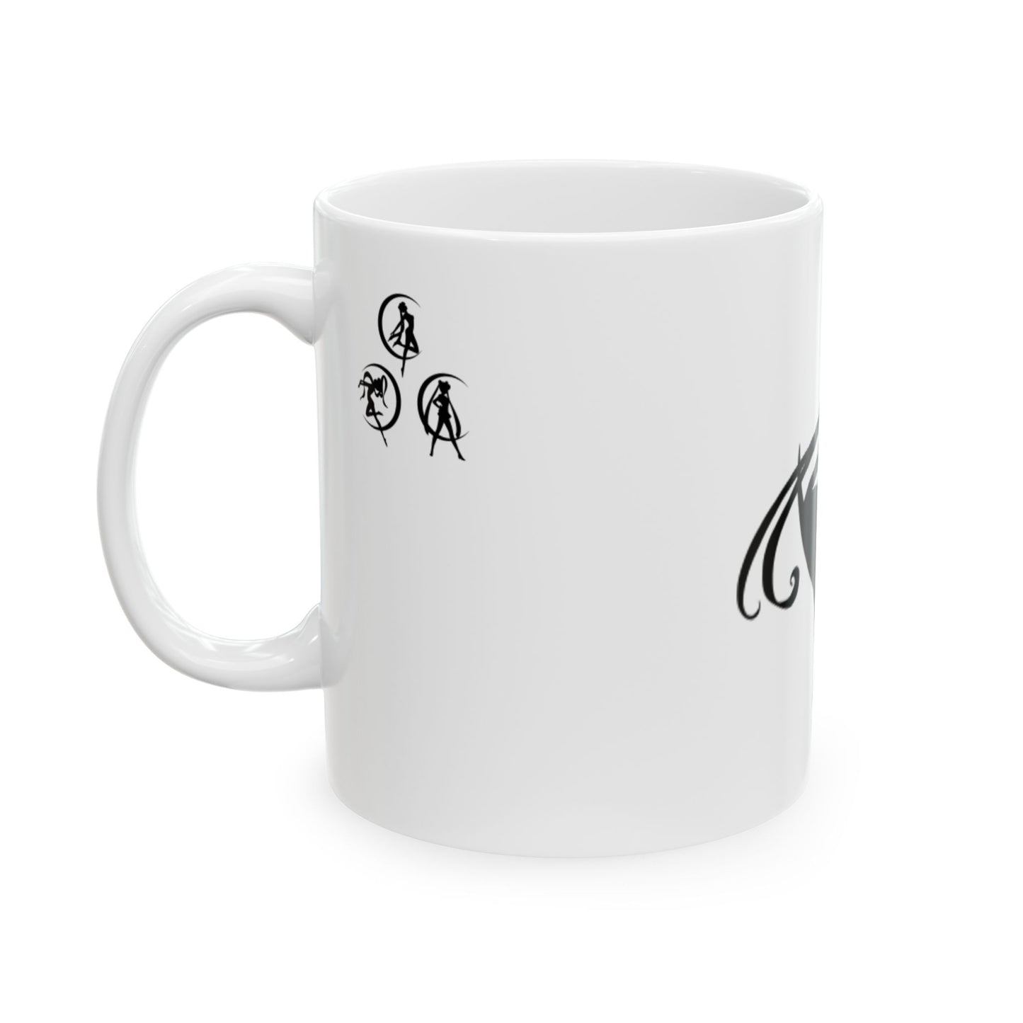 Elegant Fairy Silhouette Ceramic Mug | Enchanting Anime Coffee Cup, Magical Gift, Fantasy Lover, Home Decor, Birthday Present